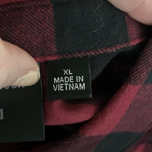 Harley-Davidson red and black buffalo check flannel shirt, XL - Picture 7 of 8